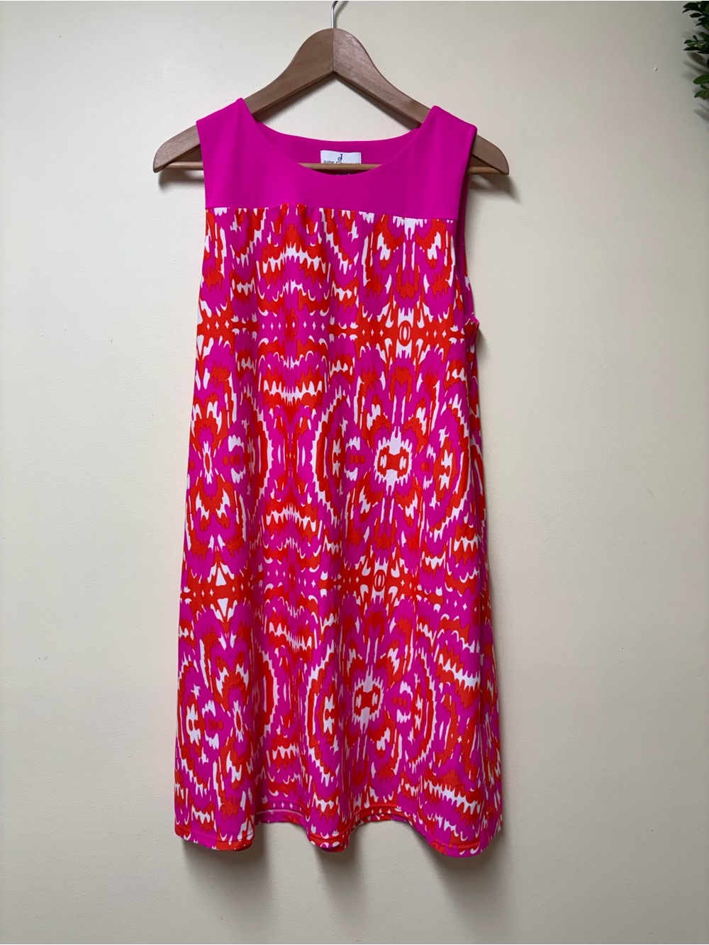 Jude Connally  Molly Spring Vibes Hot Pink Sleeveless Dress Large